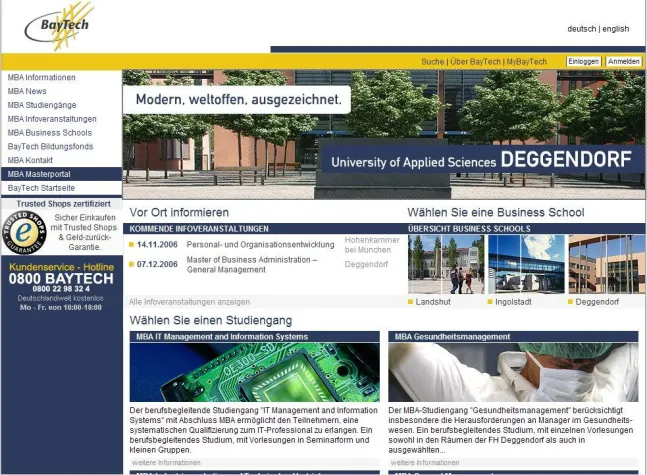 Bild: Gelungener Relaunch des BayTech Masterportals