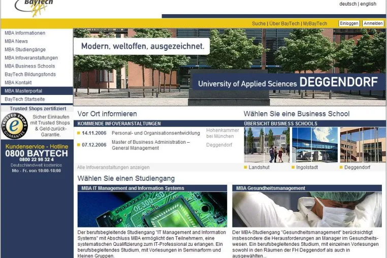 Bild: Gelungener Relaunch des BayTech Masterportals