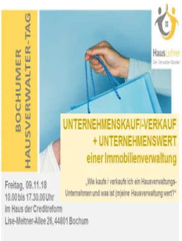Bild: BOCHUMER HAUSVERWALTER-TAG "Unternehmensverkauf"