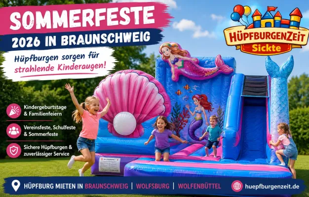 Sommerfeste 2026 in Braunschweig: Hüpfburgen sorgen für strahlende Kinderaugen Bild: Sommerfeste 2026 in Braunschweig: Hüpfburgen sorgen für strahlende Kinderaugen