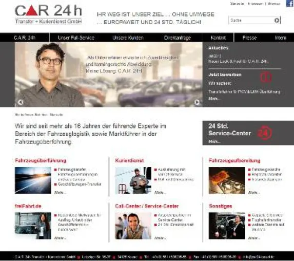 Relaunch für C.A.R. 24h: Innovative Website für professionelle Fahrzeuglogistik Bild: Relaunch für C.A.R. 24h: Innovative Website für professionelle Fahrzeuglogistik