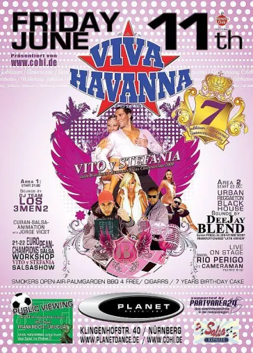 Ray`s Cohi Events zelebrieren das siebte Jahr „Viva Havanna“ und die Kubaexperten von SalsaExpress feiern mit Bild: Ray`s Cohi Events zelebrieren das siebte Jahr „Viva Havanna“ und die Kubaexperten von SalsaExpress feiern mit