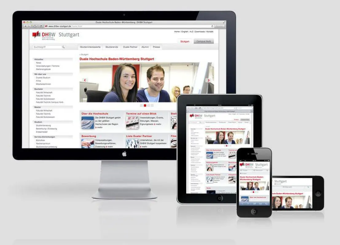 Ausschnitt Web-Portal DHBW Stuttgart