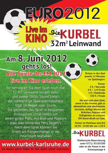 Die „EM 2012“ live im Kino erleben Bild: Die „EM 2012“ live im Kino erleben
