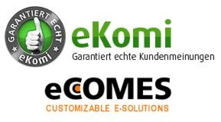 Das Shopsystem eCCOMES kooperiert mit dem Kundenmeinungstool eKomi Bild: Das Shopsystem eCCOMES kooperiert mit dem Kundenmeinungstool eKomi