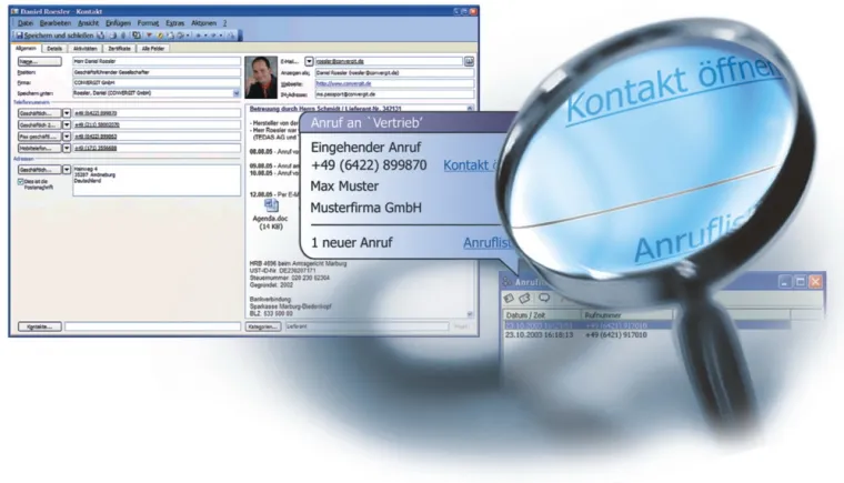 Bild: TAPICall 1.2 für Outlook: Effizienz im Büro deutlich steigern