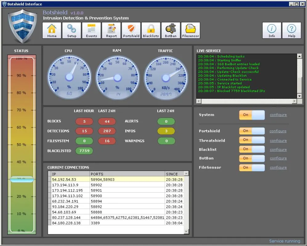 Screenshot Botshield