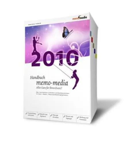 Eventplanung leichtgemacht – Handbuch memo-media 10 mit 7.000 Kontakten für Veranstaltungsplaner Bild: Eventplanung leichtgemacht – Handbuch memo-media 10 mit 7.000 Kontakten für Veranstaltungsplaner