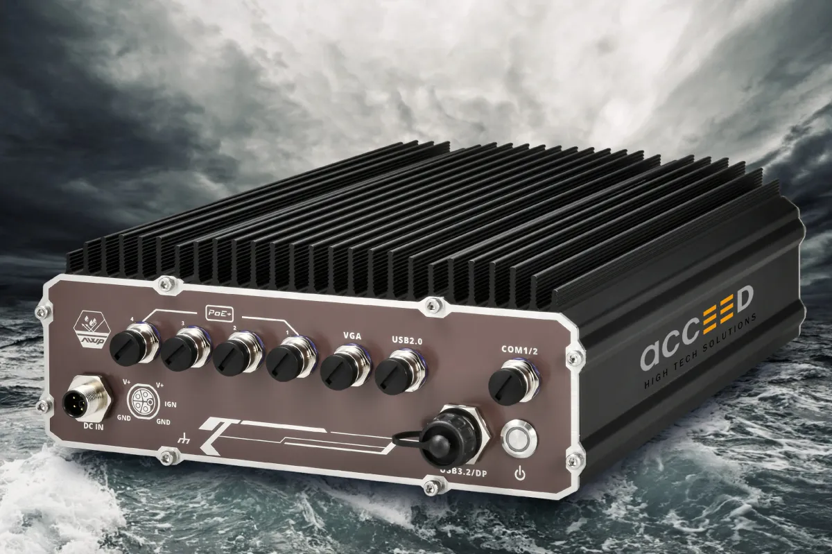 Acceed präsentiert den neuen Nuvo-9650AWP im IP-66-Chassis (© Acceed GmbH)