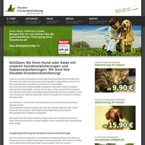 Haustier-Krankenkasse.de - die clevere Alternative zur Tierarztrechnung - Hunde- & Katzen-Krankenversicherung Bild: Haustier-Krankenkasse.de - die clevere Alternative zur Tierarztrechnung - Hunde- & Katzen-Krankenversicherung