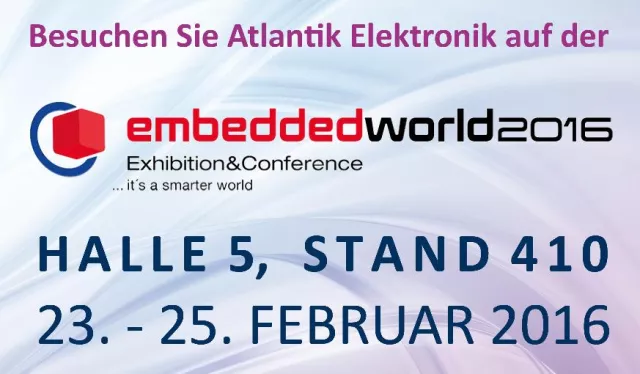 Bild: Atlantik Elektronik @ embedded world 2016 in Nürnberg