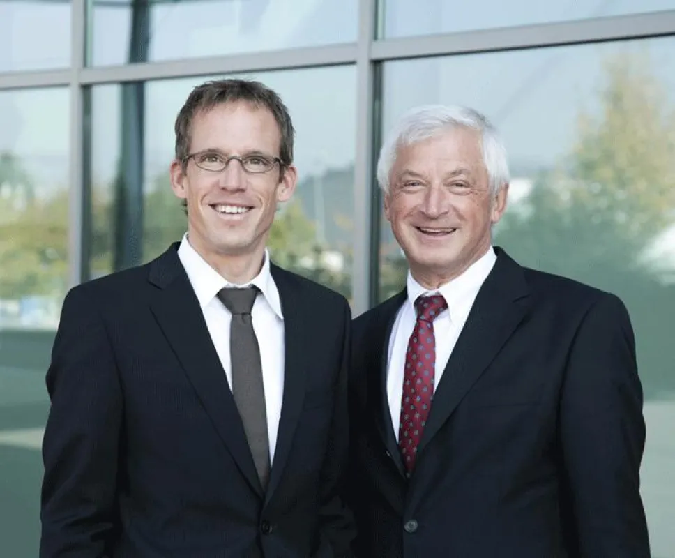 (v.l.n.r.): Die Firmeninhaber Nicolas und Georg Erdrich