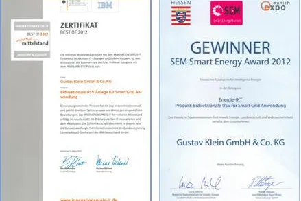 Bild: Smart Grid - Bidirektionale USV - prämiert und ausgezeichnet