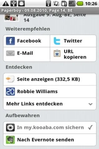 Paperboy App für Android macht Printmedien interaktiv Bild: Paperboy App für Android macht Printmedien interaktiv