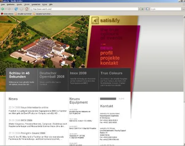 Neue Internetseite von satis&fy online Bild: Neue Internetseite von satis&fy online