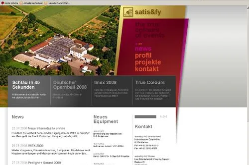 Bild: Neue Internetseite von satis&fy online