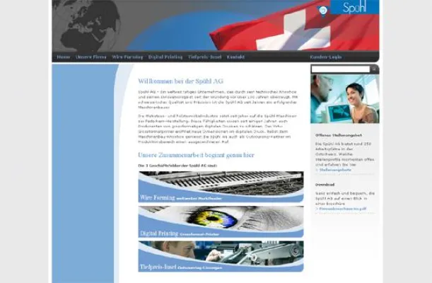 Bild: Der Maschinenbauer Spühl AG verbindet Ersatzteilbestellsystem mit Internetauftritt auf Basis von contentXXL