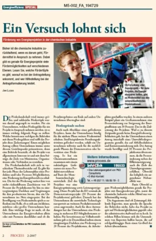 Energieeffizienz in der Chemischen Industrie