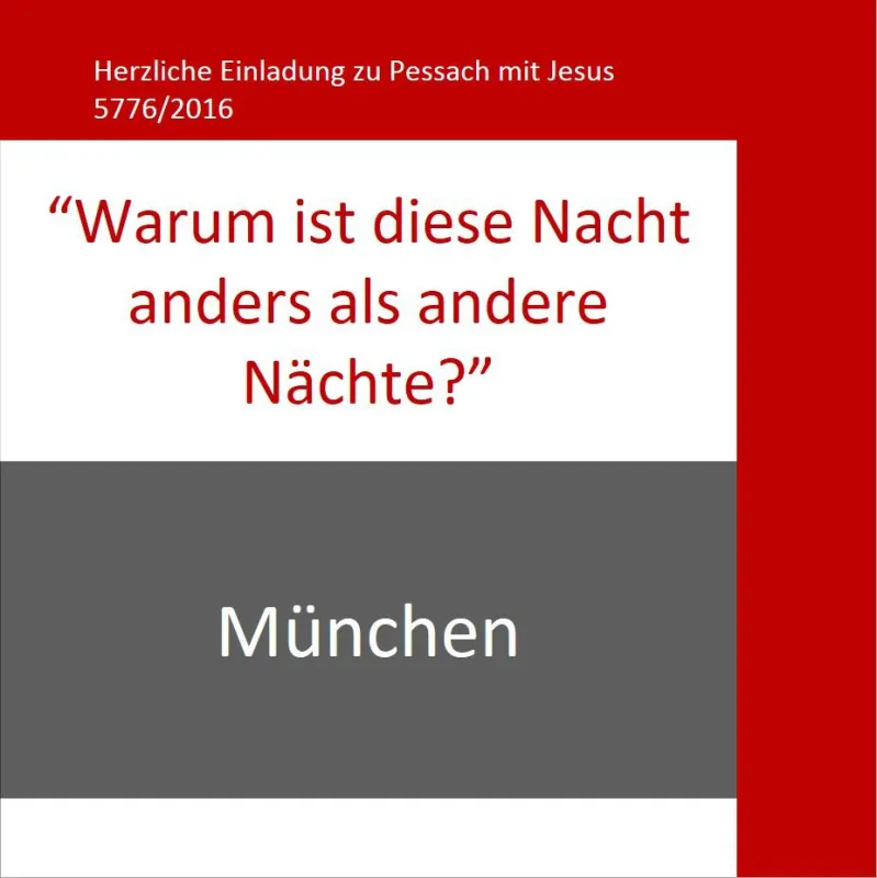 Pessach mit Jesus mit messianischen Juden feiern