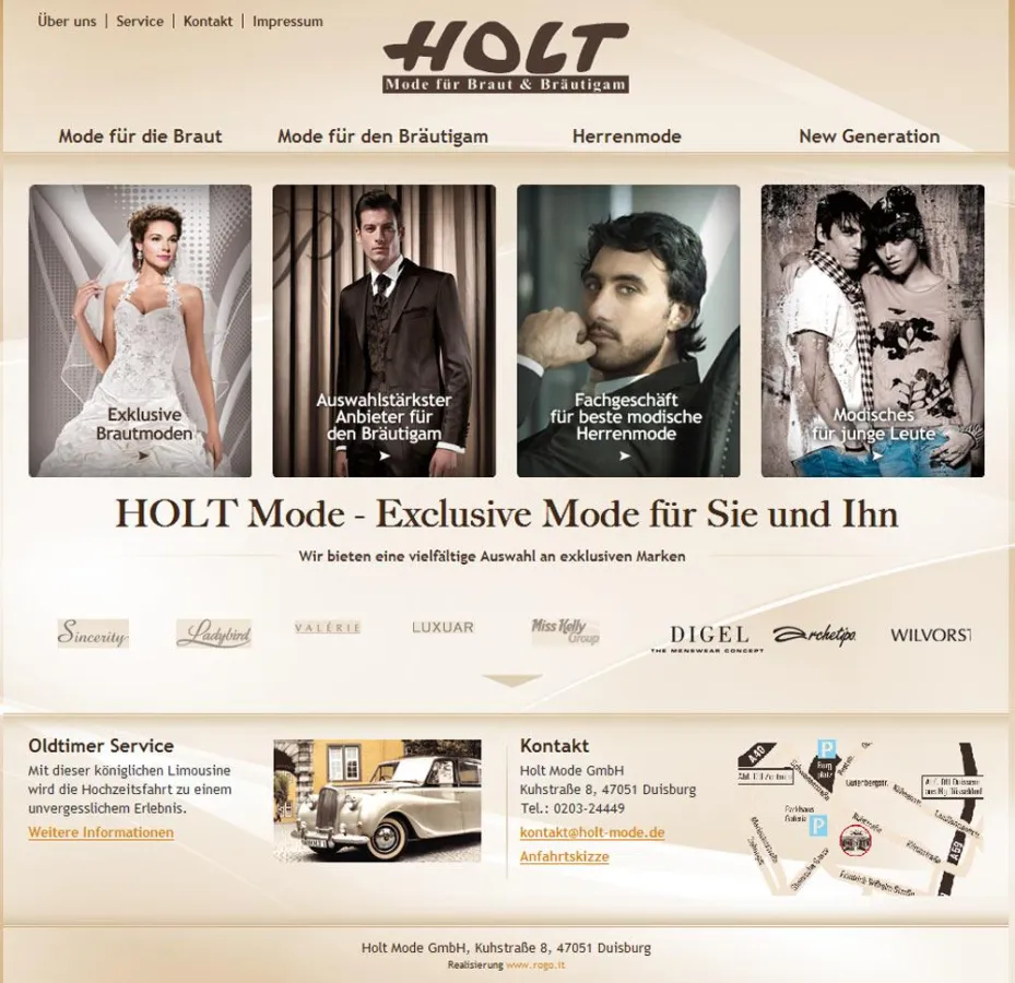 Holt Mode aus Duisburg mit neuer Typo3 Internetseite