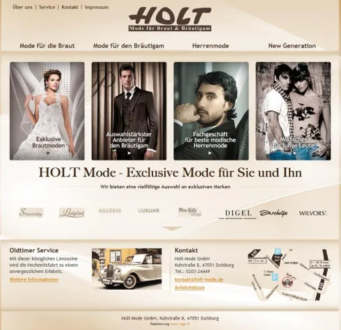 Bild: Holt Mode mit neuer Typo3 Internetseite, Youtube Kanal und Facebook Fanpage