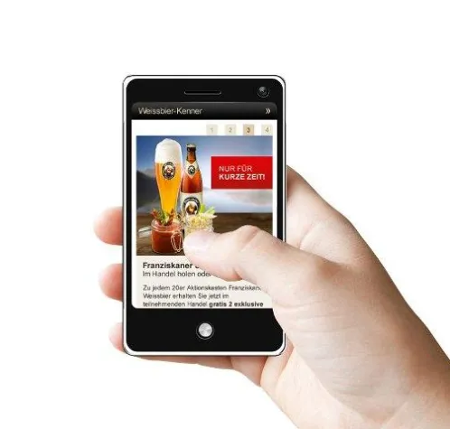 Bild: Die coma AG launcht für Franziskaner Weissbier die erste Website im Responsive Web-Design