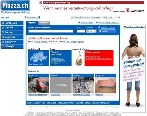 Bild: Piazza.ch 2.0 – Der Onlinemarktplatz wird übersichtlicher, lokaler und funktionaler