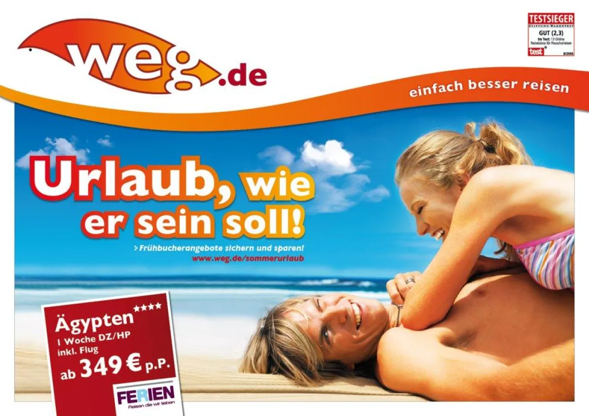Das Sieger-Plakat von weg.de (Quelle: COMVEL Media)