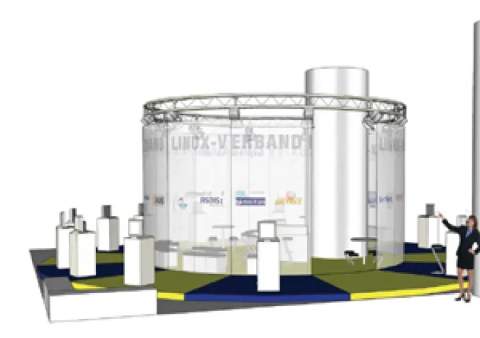 Bild: ProConception-Standkonzept für den Linux-Verband in der Realisierungsphase