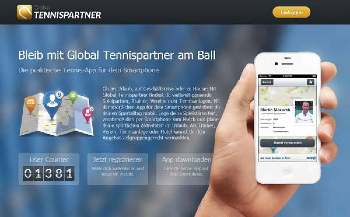 Kuborgh hat Global Tennispartner, die innovative App fürs Smartphone, entwickelt.