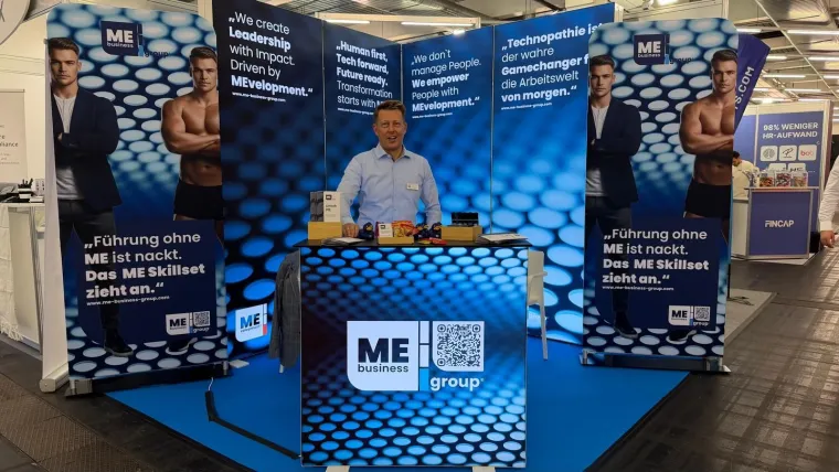 ME Business Group & Gründer Markus Oldenburger auf der Zukunft Personal Süd in München Bild: ME Business Group & Gründer Markus Oldenburger auf der Zukunft Personal Süd in München