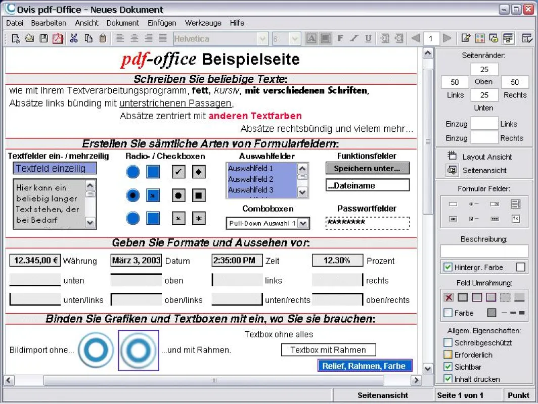 Übersichtliche Benutzeroberfläche von pdf-Office