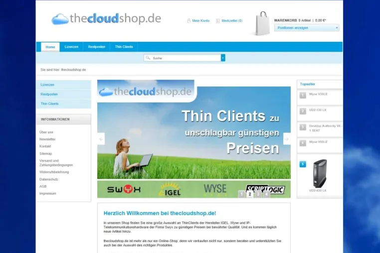 Bild: Welcome To The Cloud - it-systeam eröffnet Onlineshop für Thin Clients und Zubehör