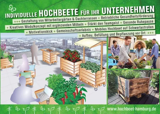 DER Trend 2020: Hochbeete, die neue Dimension für die betriebliche Gesundheitsförderung Bild: DER Trend 2020: Hochbeete, die neue Dimension für die betriebliche Gesundheitsförderung