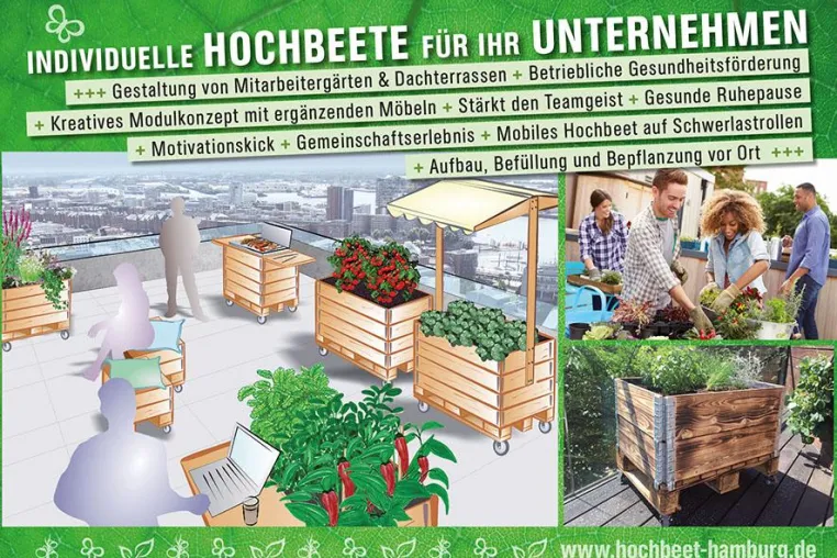 DER Trend 2020: Hochbeete, die neue Dimension für die betriebliche Gesundheitsförderung Bild: DER Trend 2020: Hochbeete, die neue Dimension für die betriebliche Gesundheitsförderung