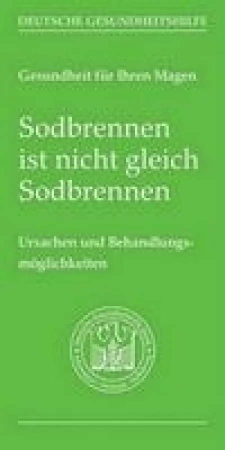 Neue Broschüre Sodbrennen - Deutsche Gesundheitshilfe