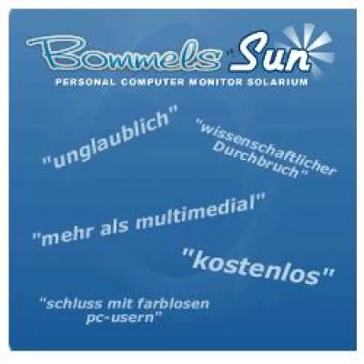 Bild: Das erste PC-Monitor-Solarium der Welt nimmt seinen Betrieb auf und wird über das Internet kostenlos angeboten