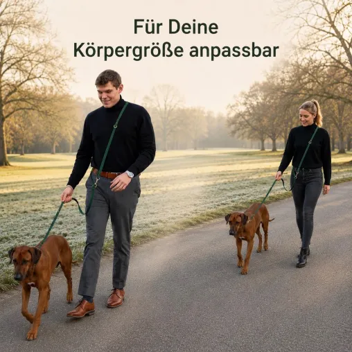 Bild: Flex3 BioThane®-Umhängeleine: stufenlos anpassbar an unterschiedliche Körpergrößen