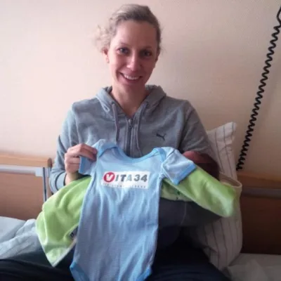 Bild: Katja Schülke lagert Stammzellen ihres Sohnes bei Vita 34 ein