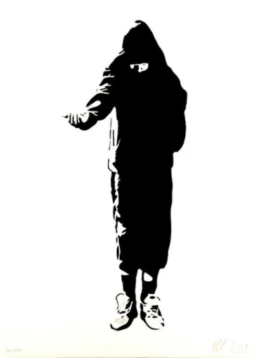 Bild: Blek le Rat auf der art Karlsruhe 2014 - One-Artist-Show bei Galerie Kasten