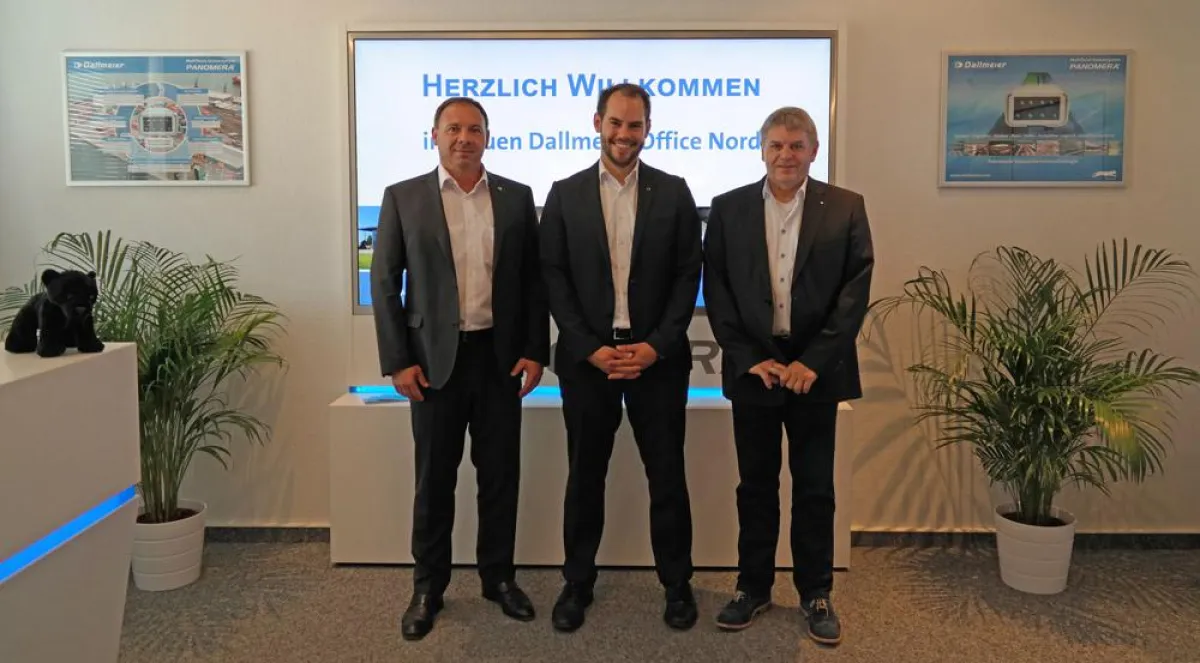 v.l.n.r.: Georg Martin und Dirk Lüders von Dallmeier, Gerhard Hinrichs von triPlus