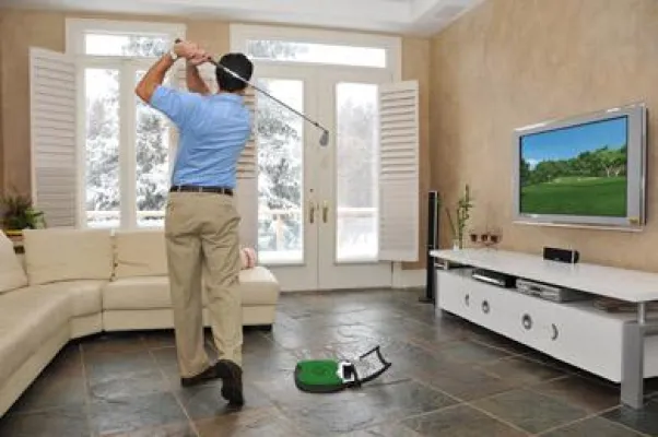 Bild: Das Wohnzimmer als Golfplatz