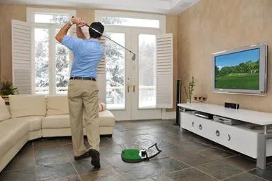 Bild: Das Wohnzimmer als Golfplatz