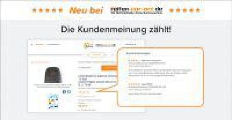B2C-Plattform Reifen-vor-Ort integriert Bewertungsfunktion für Reifen und Felgen Bild: B2C-Plattform Reifen-vor-Ort integriert Bewertungsfunktion für Reifen und Felgen