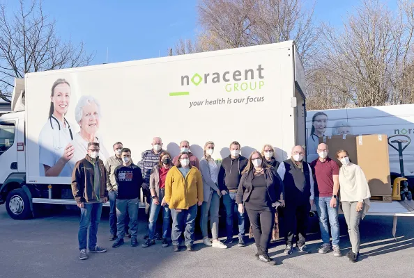 Geordnete Verteilung von medizinischen Hilfsgütern für Flüchtende aus der Ukraine. Bild: Geordnete Verteilung von medizinischen Hilfsgütern für Flüchtende aus der Ukraine.