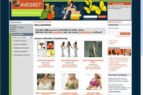 Bild: Avegret Online Shop ist eröffnet: \"Tanga trifft auf Nussknacker\"