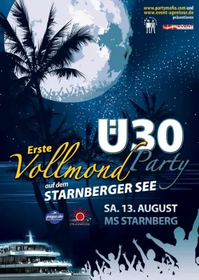 Bild: Ü30 Vollmondparty auf dem Starnberger See