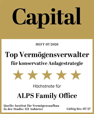 Bild: ALPS Family Office AG zum 6. Mal in Folge als Top-Vermögensverwalter ausgezeichnet