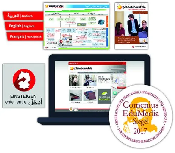 Bild: Berufswahlmedien für junge Geflüchtete mit Comenius-Award 2017 ausgezeichnet