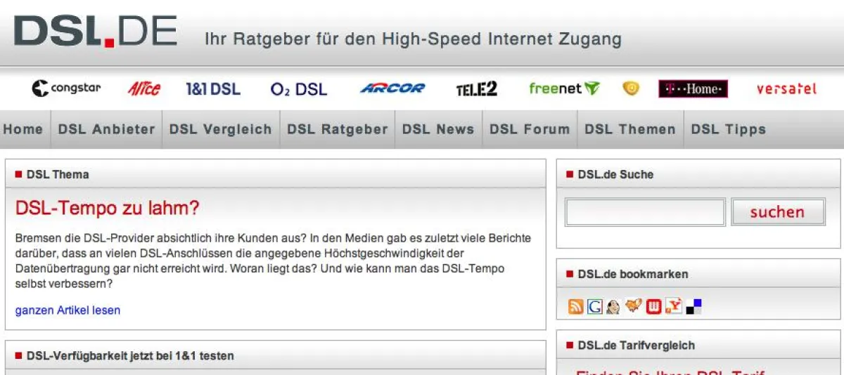 DSL.de im neuen Look